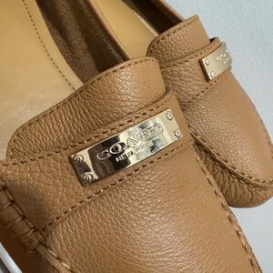 NWOT COACH Fredrica tan leather loafers,  size 9.5